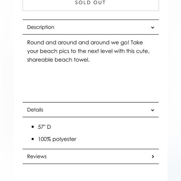 Summer and Rose Round Towel - Picture 2 of 3